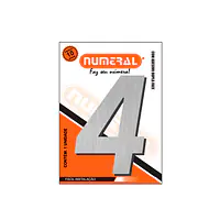 Número ACM aço escovado quadrado 130 mm - Master