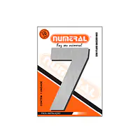 Número ACM aço escovado quadrado 130 mm - Master