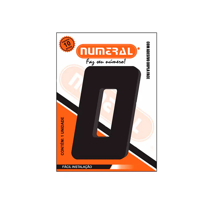 Número ACM preto quadrado 130 mm - Master