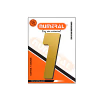 Número ACM ouro escovado quadrado 130 mm - Master