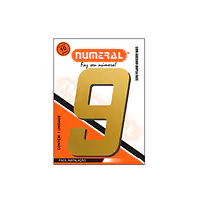 Número ACM ouro escovado quadrado 130 mm - Master