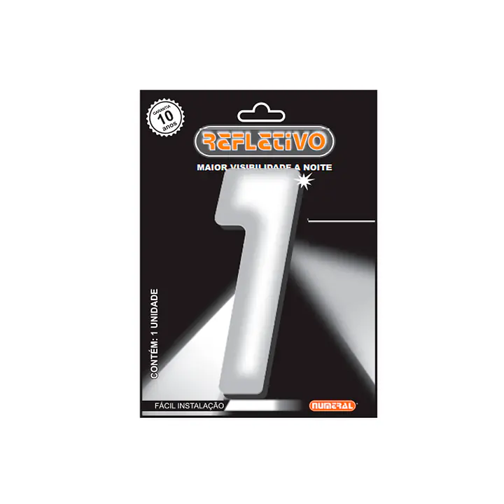 Número ACM refletivo quadrado 130 mm - Master