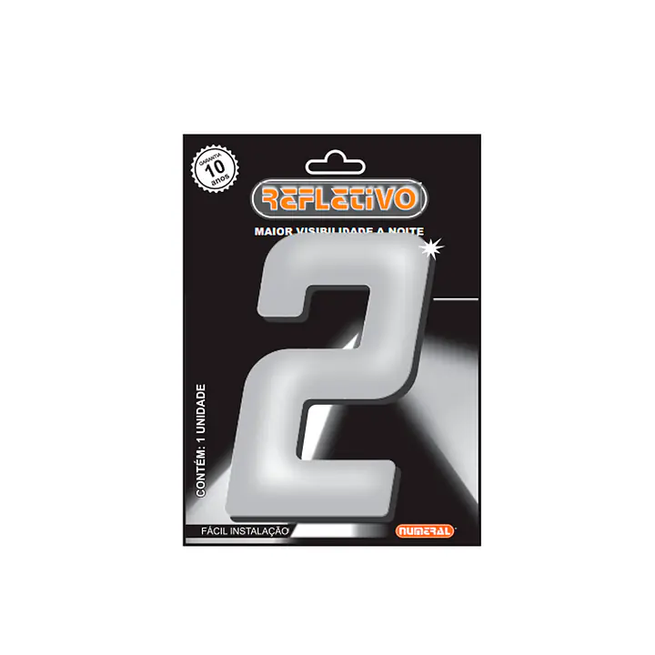 Número ACM refletivo quadrado 130 mm - Master