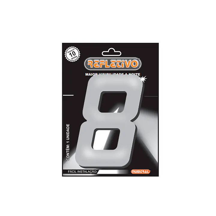 Número ACM refletivo quadrado 130 mm - Master