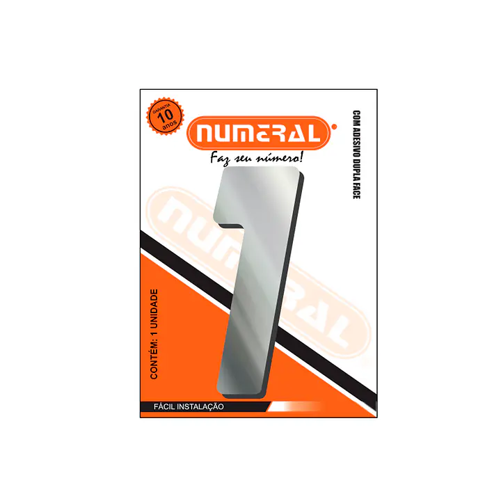 Número ACM espelhado quadrado 130 mm - Master