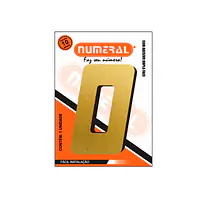 Número ACM ouro escovado quadrado 185 mm - Master