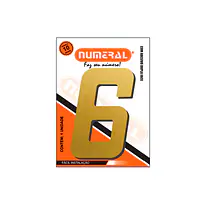 Número ACM ouro escovado quadrado 185 mm - Master