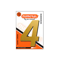 Número ACM ouro escovado quadrado 185 mm - Master