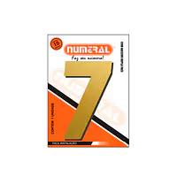 Número ACM ouro escovado quadrado 185 mm - Master