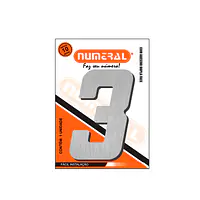 Número ACM aço escovado quadrado 185 mm - Master