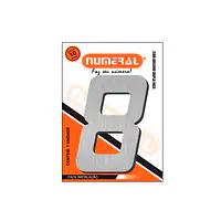 Número ACM aço escovado quadrado 185 mm - Master