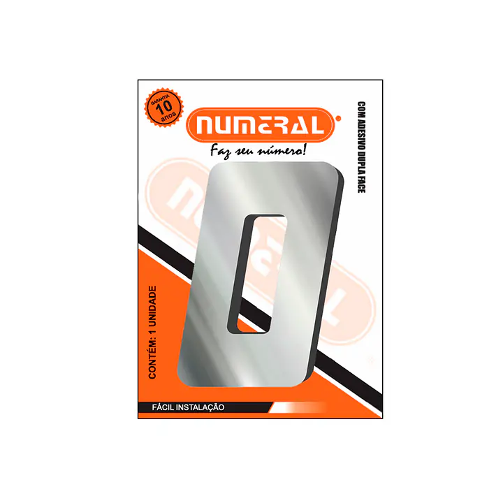 Número ACM espelhado quadrado 185 mm - Master