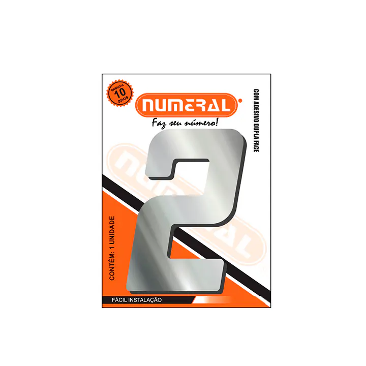 Número ACM espelhado quadrado 185 mm - Master