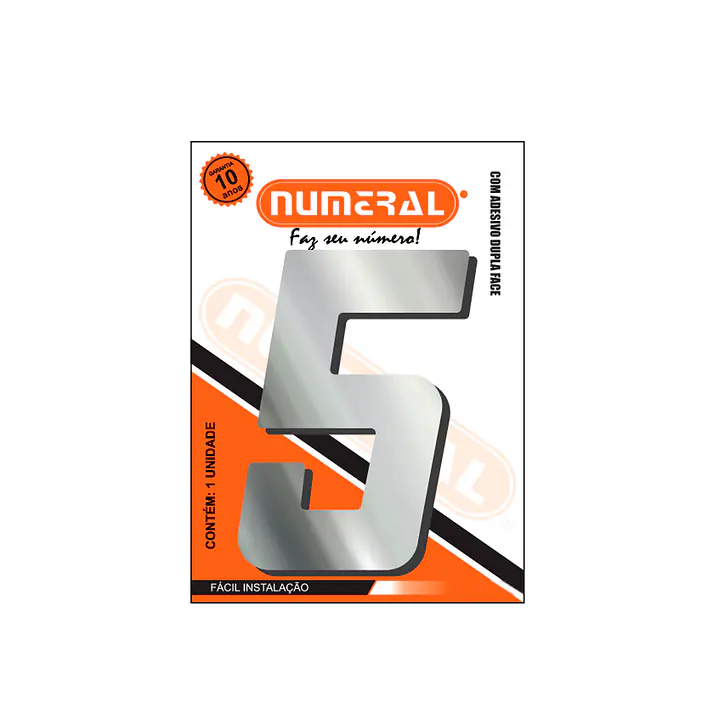Número ACM espelhado quadrado 185 mm - Master