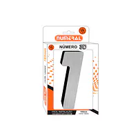 Número ACM aço escovado 3D quadrado 185 mm - Master