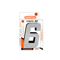 Número ACM aço escovado 3D quadrado 185 mm - Master