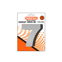 Número ACM aço escovado 3D redondo 125 mm - Master