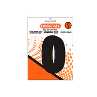 Número ACM preto 3D redondo 125 mm - Master