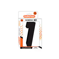 Número ACM preto 3D quadrado 185 mm - Master