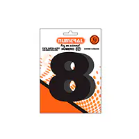 Número ACM preto 3D redondo 125 mm - Master