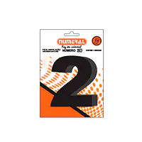 Número ACM preto 3D redondo 125 mm - Master