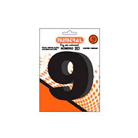 Número ACM preto 3D redondo 125 mm - Master