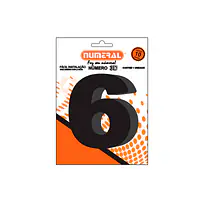 Número ACM preto 3D redondo 125 mm - Master