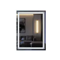 Espelho retangular LED Touch sem borda - Master