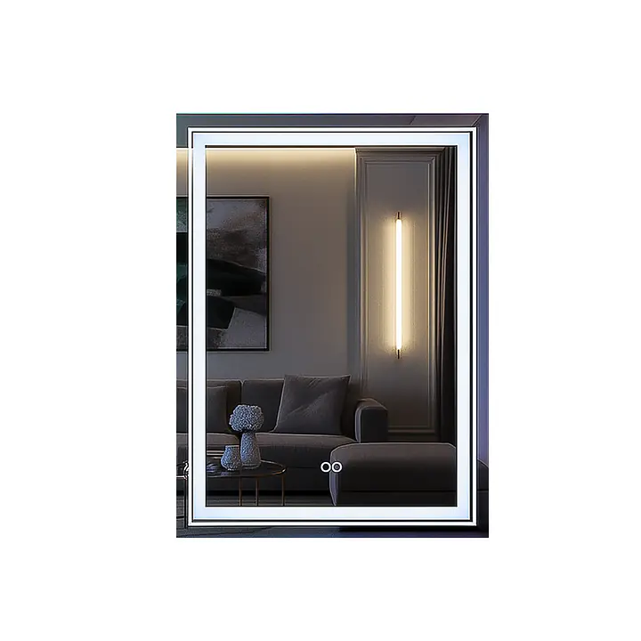 Espelho retangular LED Touch sem borda - Master