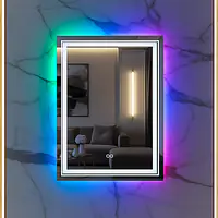 Espelho retangular LED Touch sem borda - Master