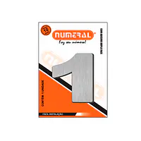 Número ACM aço escovado redondo 60 mm - Master