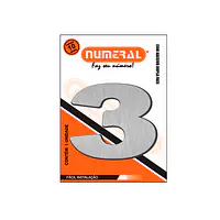 Número ACM aço escovado redondo 60 mm - Master