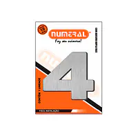 Número ACM aço escovado redondo 60 mm - Master