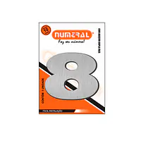 Número ACM aço escovado redondo 60 mm - Master