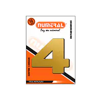 Número ACM ouro escovado redondo 60 mm - Master