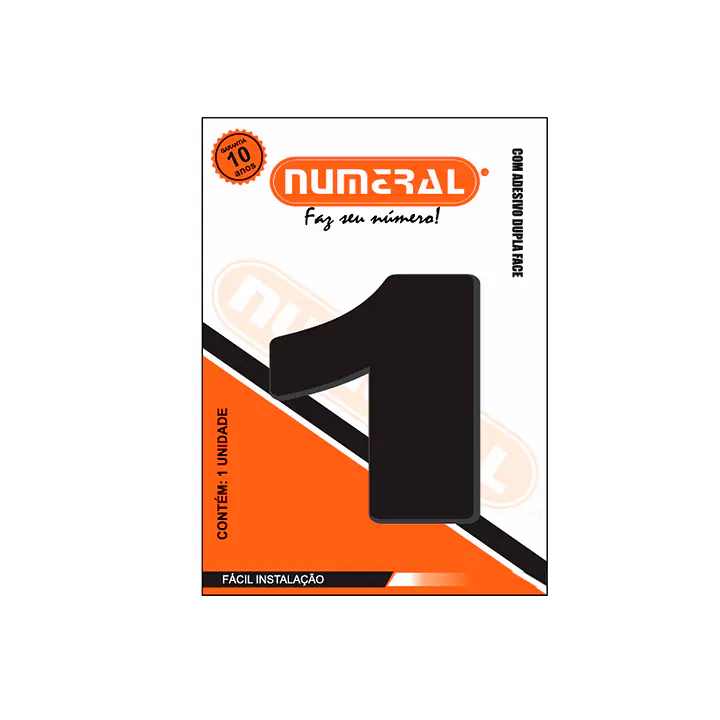 Número ACM preto redondo 60 mm - Master