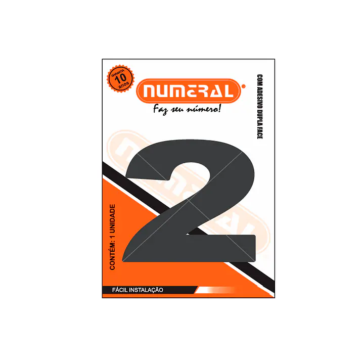 Número ACM preto redondo 60 mm - Master