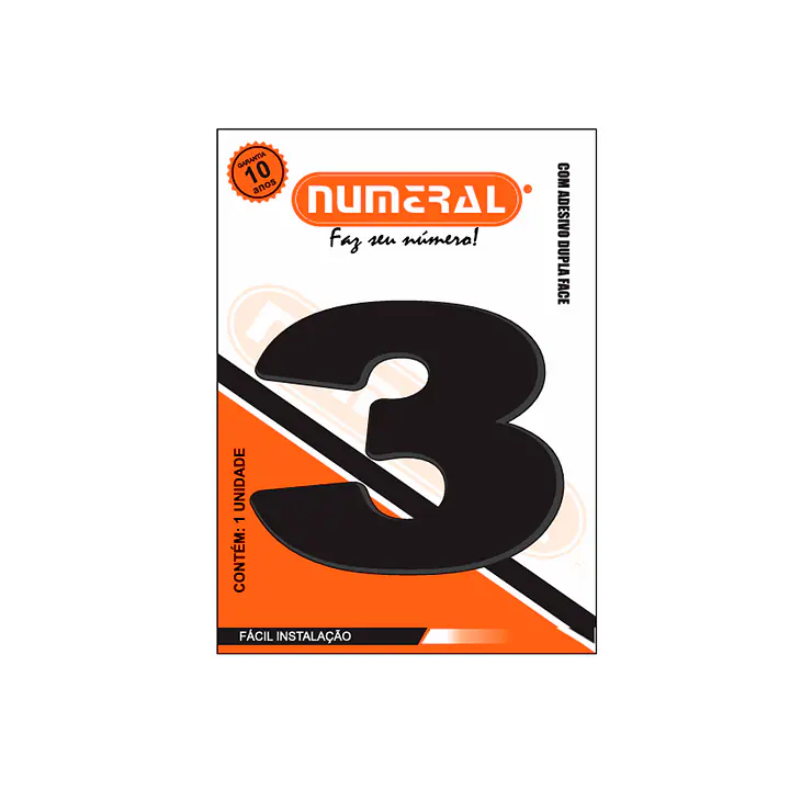 Número ACM preto redondo 60 mm - Master