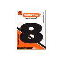 Número ACM preto redondo 60 mm - Master