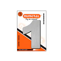 Número ACM aço escovado redondo 125 mm - Master