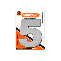 Número ACM aço escovado redondo 125 mm - Master