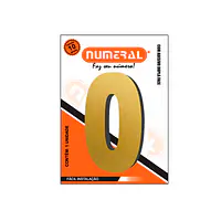 Número ACM ouro escovado redondo 125 mm - Master