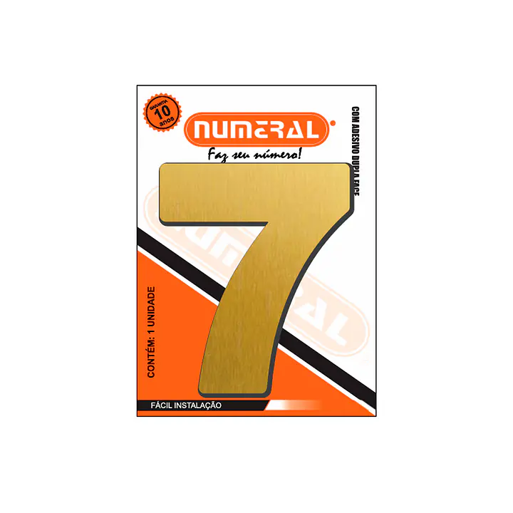 Número ACM ouro escovado redondo 125 mm - Master