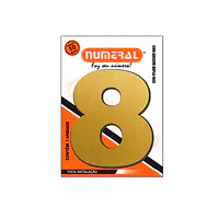 Número ACM ouro escovado redondo 125 mm - Master