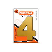 Número ACM ouro escovado redondo 125 mm - Master