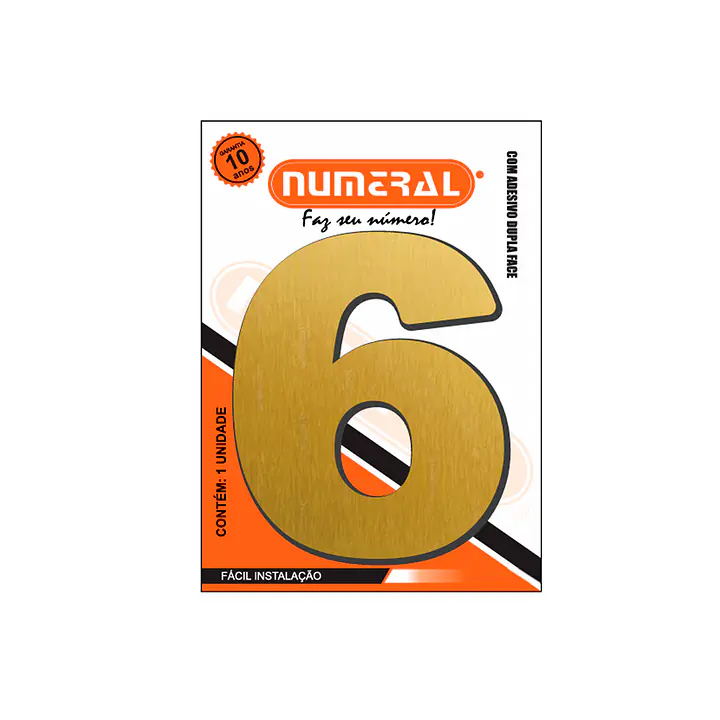 Número ACM ouro escovado redondo 125 mm - Master