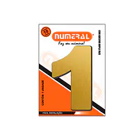 Número ACM ouro escovado redondo 125 mm - Master