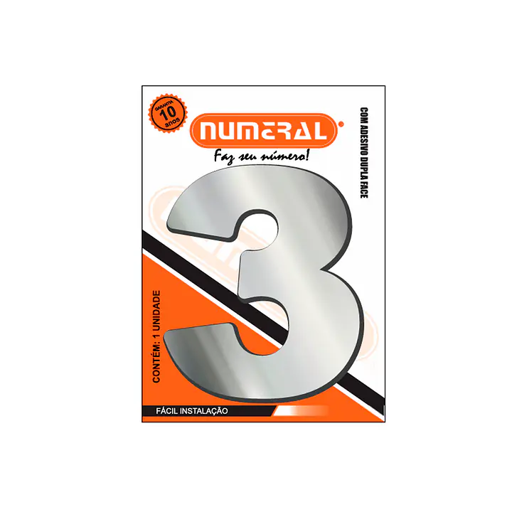 Número ACM espelhado redondo 125 mm - Master