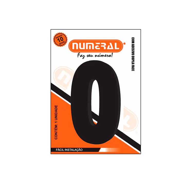 Número ACM preto redondo 125 mm - Master