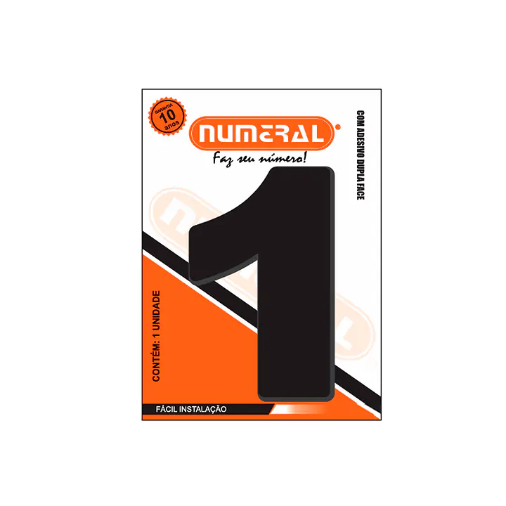 Número ACM preto redondo 125 mm - Master